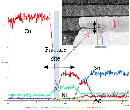A quantitative analysis of nickel phosphorus layers in the ENEPIG surface finish confirmed the phosphorus content to be in the