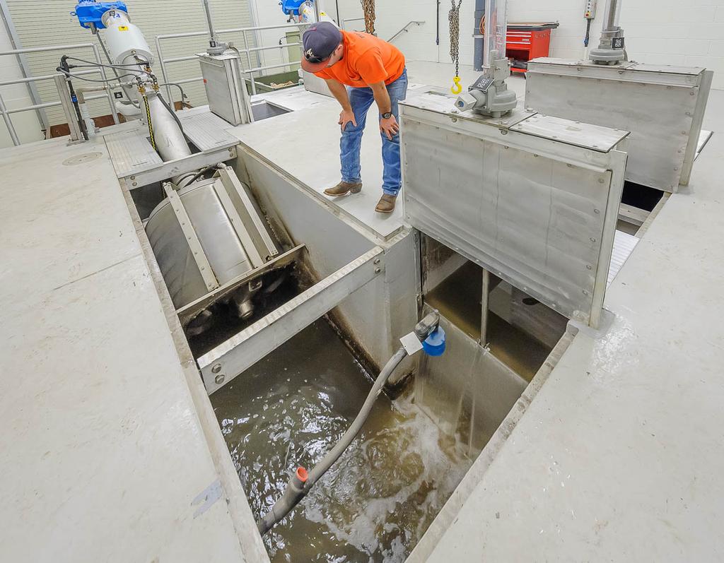 2. Headworks Goal: Remove large solids from wastewater as it enters the wastewater treatment plant. Raw sewage from domestic and commercial sources enters the treatment plant at the headworks.