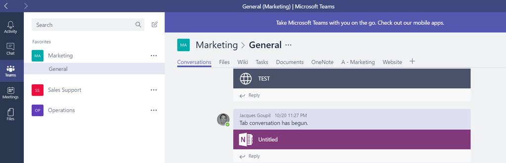 Teams (Planner, OneNote and More) Link