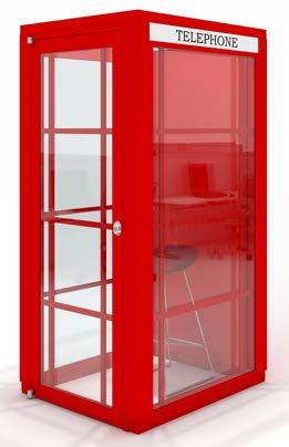phone booth is the perfect compromise between the authentic window-frame design of the