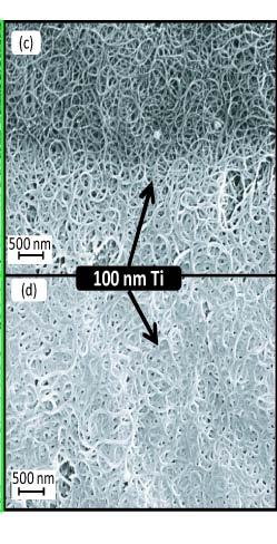 Ti-enhanced SWCNT electrodes Both Nickel and Titanium wet the surface of SWCNT electrodes through e-beam evaporation The use of a Ti layer with Ge-SWCNT anodes shows the ability to have a higher
