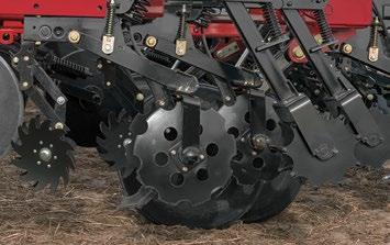 Concave 18-inch notched sealing disks now include holes on the disk face to help reduce the amount of moist soil buildup. This helps reduce the need to occasionally clean the disks.