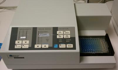 Figure 3. Vmax Kinetic Microplate Reader. Materials & Methods The Bradford Assay was performed by manual and automated methods in standard and deep 96 well plates.