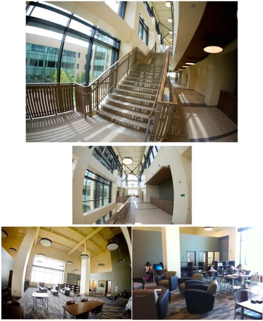 Photos: Top, Stairway second floor; Middle,
