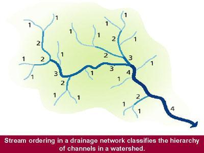 Stream order Streams can be defined in terms of their order. The joining of two first-order streams creates a second-order stream.