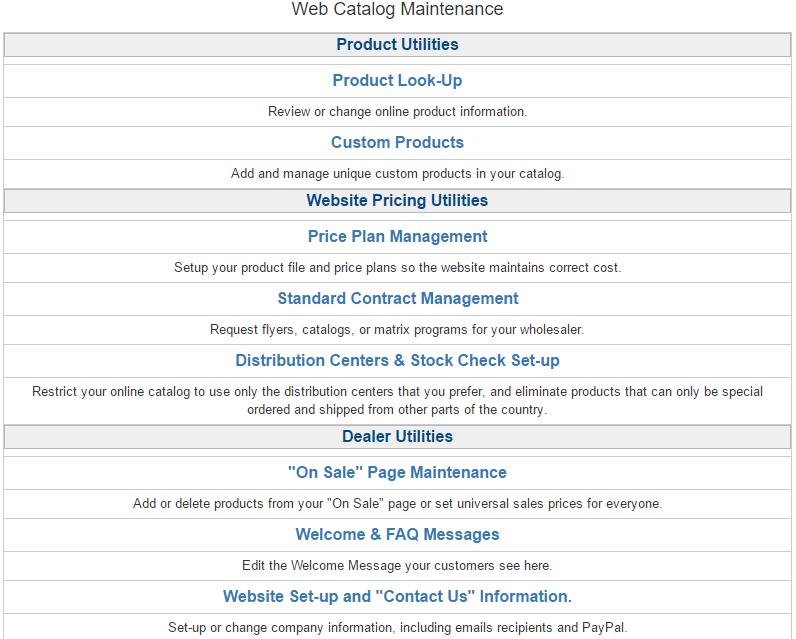 PRICING MAINTENANCE Pricing Maintenance (Overview) Pricing Maintenance the main section of your catalog that includes many different controls and settings for your website.