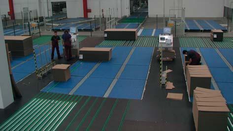 Problems in traditional conveyor systems Large parts of the corrugated sheet and cardboard industry still work with the traditional roller tracks, belt over roller and roller-slat chain
