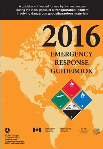 DOT Emergency Response Guide 102 White Yellow - U.N.