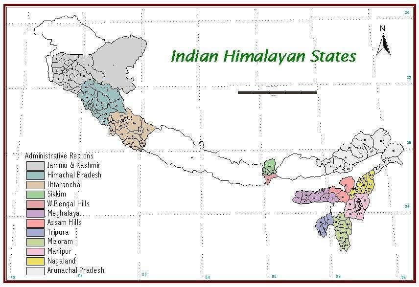 12 Himalayan States- 3 in the NW region and 9 in the Eastern region Out of