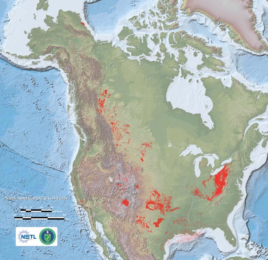 Location of Storage Sites in North America: Oil and Gas Fields First North American Carbon Sequestration Atlas, 2006 CO 2