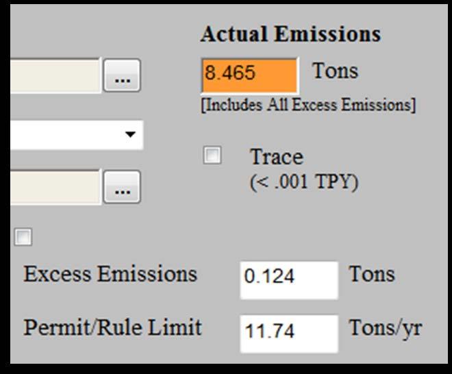 43 Actual Emissions Actual Emissions=Total amount of pollutant that is actually emitted.