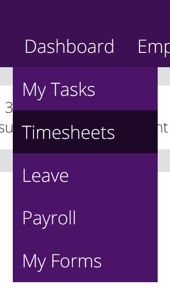 ) Select Type, and then choose Actual to submit a timesheet for the current