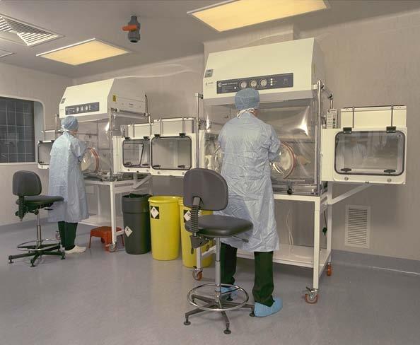 Facilities & Equipment Pharmaceutical Isolator A containment device which utilises barrier technology to provide an enclosed controlled workspace Positive or negative pressure Running 24h/day:7
