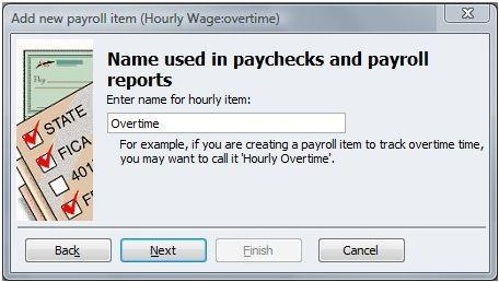 Figure 34 Expense Account Figure 35 Overtime Pay Figure 36 Name Payroll Item 4.