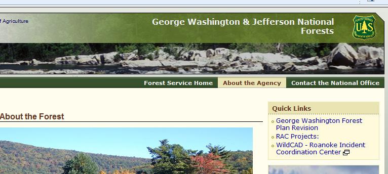 Public Forest Management in Virginia National Forests in Virginia On the internet, go to http://www.fs.fed.
