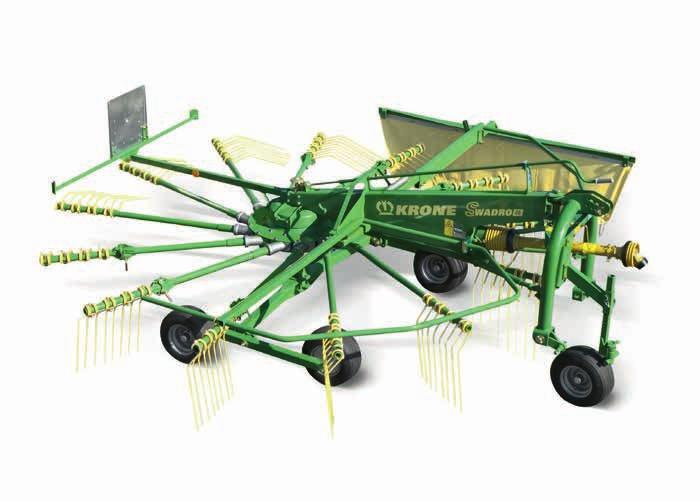 DEPOSIT 2 INTO 1 OR KEEP 2 WINDROWS SEPARATE SWADRO 710T TWIN ROTOR RAKE 1 windrow working width up to 6.2m 2 windrow working width up to 6.