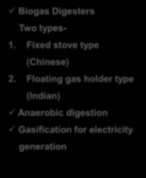Fixed stove type (Chinese) 2.