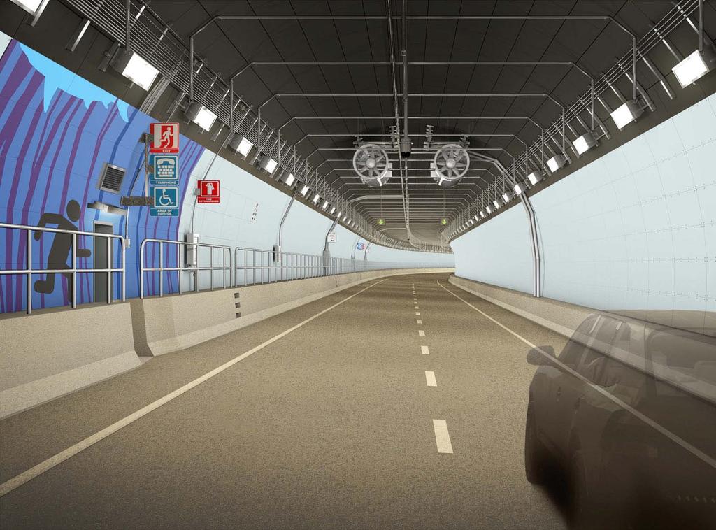 CONCEPTUAL INTERIOR VIEW OF TUNNEL Aluminum Architectural Panels will be installed as final finish Installation of internal structures and Mechanical-