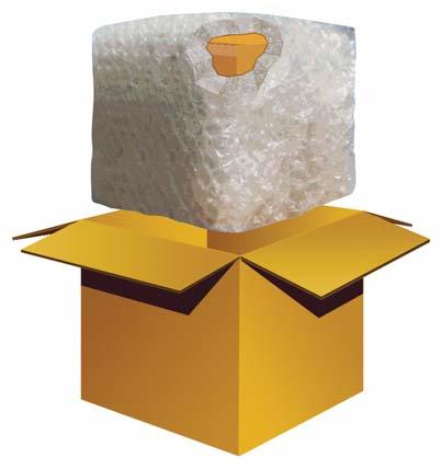 Pack It: Fragile Items Basic Box-In-Box Packing Method Wrap product(s) individually with at least 2 inches thickness of Bubble Wrap or foam material to fit snugly inside a corrugated box.