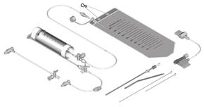 Exaflow External Drainage Systems NPH External Drainage Set (EDS) The External Drainage Set contains 150 cm patient line with 3-way stopcock, anti-reflux valve and sampling port, 75 ml graduated
