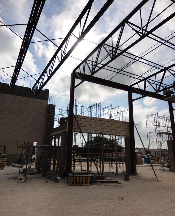 GEORGETOWN HIGH SCHOOL ADDITIONS AND RENOVATIONS Phase I CAFETERIA/CLASSROOM ADDITION Steel super-structure is in place. Steel roof decking is being installed.