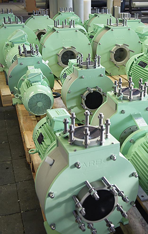 SHORT LEAD TIMES The ARBO pumps feature a high degree of standardization. Thanks to the modular construction and a extensive stock of parts, your specific pump may be assembled relatively fast.