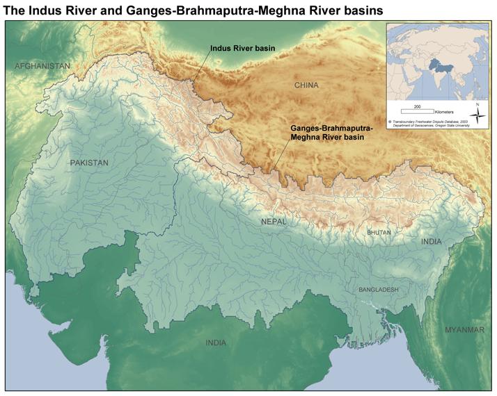 The Indus River and the Ganges