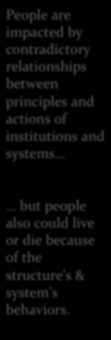 actions of institutions and