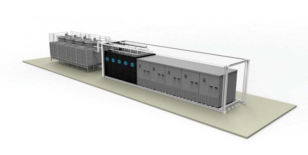 Large Power Systems for Grid Tie or Back Up 1MW Fuel Cell Plant Using the building block of our next generation Fuel Cell Power Modules, greater density and performance is achieved on a utility