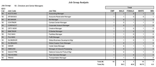 More than 150 Employees? Developing Job Groups How many employees in each EEO category? Enough employees to break down into sub categories? Develop the sub categories: Levels? (e.g., Entry Level, Mid Level, Senior Level) Specialty?
