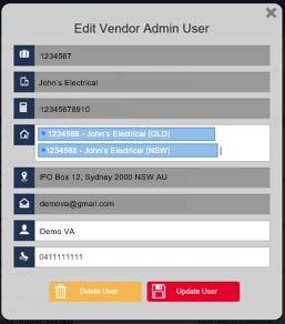 first time VA Enter the Vendor Admin s full name, email address, and confirm email address. To allocate a branch, click on Select branch and choose from the dropdown list.