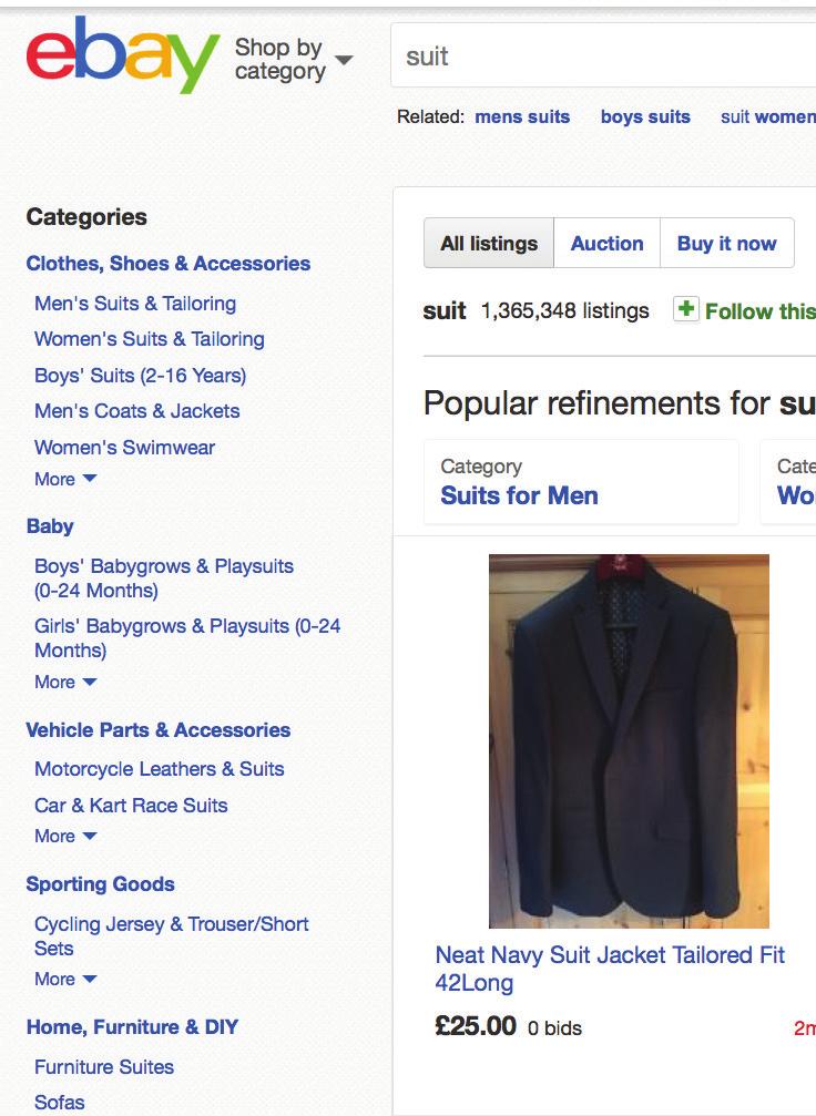 2. Categorisation Correct categorisation is key for both on ebay and off ebay search.