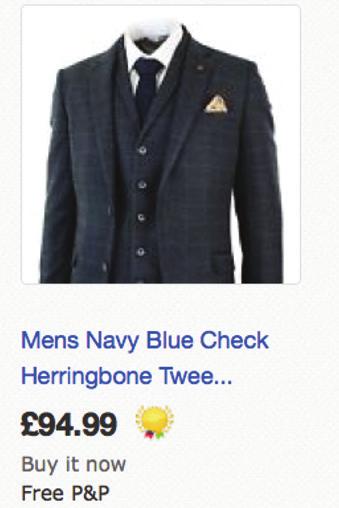For instance, if a shopper uses the search term Suit, it s likely that they ll narrow their search to either the Men s Suits & Tailoring or the Women s Suits & Tailoring category.