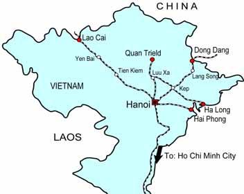Vietnam-Japan Joint Program Evaluation Study 2-3-2 Railway Transport Sub-Sector Among the major five railway routes in the Red River Delta, only the Hanoi-HCMC line is the target of Japanese ODA