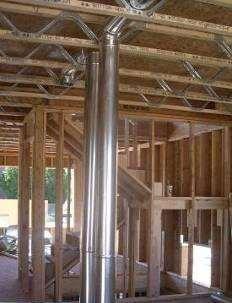Option: Floor Truss Integrated Ducts Ceiling registers blowing down and floor registers blowing up can