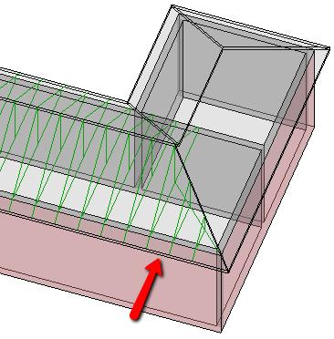 Tip: Use this command to complete parts of the roof that require a truss