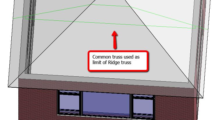 16 2.2.5 Ridge Truss In a hipped roof, you can generate a single Ridge Truss envelope under the hip line of the roof. For that, use the Ridge Trusses tool.