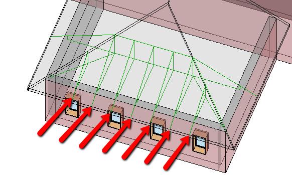 19 Once you click Ok, the envelopes for the Perpendicular Jack Trusses will be generated. 1.1.1 Hip End When you have a hipped roof that has parallel supports on its sides, you can generate a complete group of truss envelopes in one shot (Ridge, Parallel and Perpendicular Jack trusses).