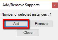 1 Add/Remove Supports Support locations will be taken in consideration once creating