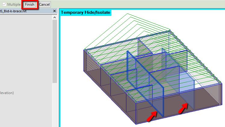 Select a truss envelope or a truss instance and click the command Add/Remove Supports