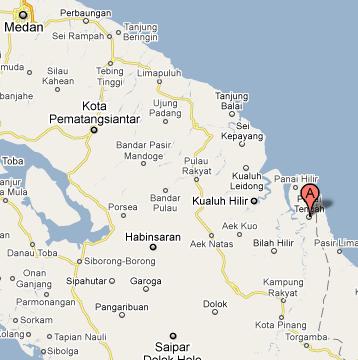 Location map for Panai Tengah (Source: Google Map, 20
