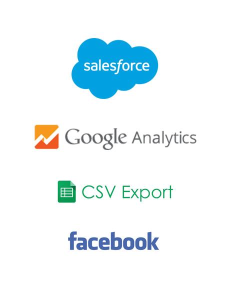 Integrate with 3rd parties CRM INTEGRATION Integrates with leading CRM solutions, including Salesforce CRM.