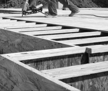 Decking across beams or joists floors: 16 in. span common ¾ in. tongue-in-groove plywood 5/8 in. particle board over ½ in. plywood hardwood surfacing roofs: 24 in. span common ½ in.