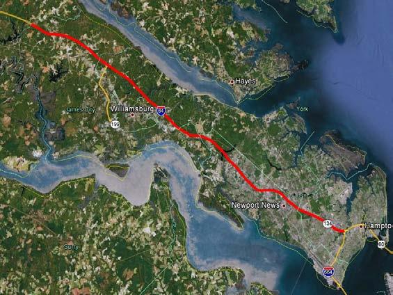 Peninsula Widening SYSTEM: Interstate FROM: I-664 (Hampton Roads) TO: I-95 (Richmond) DESCRIPTION OF WORK: Provide for increased capacity, improve safety standards and minimize roadway geometric and