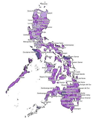 Chronic Food Insecurity Situation Overview in 71 provinces of the Philippines 2015-2020 Key Highlights Out of the 71 provinces analyzed, Lanao del Sur, Sulu, Northern Samar and Occidental Mindoro are
