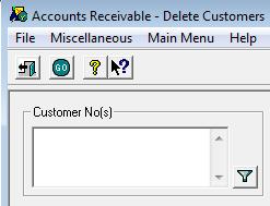 Accounts Receivable Year-End Processing (2) Enter the customer number(s) you would like to appear on this report in Enter Value. (3) Click Accept. d. Click Print. e.