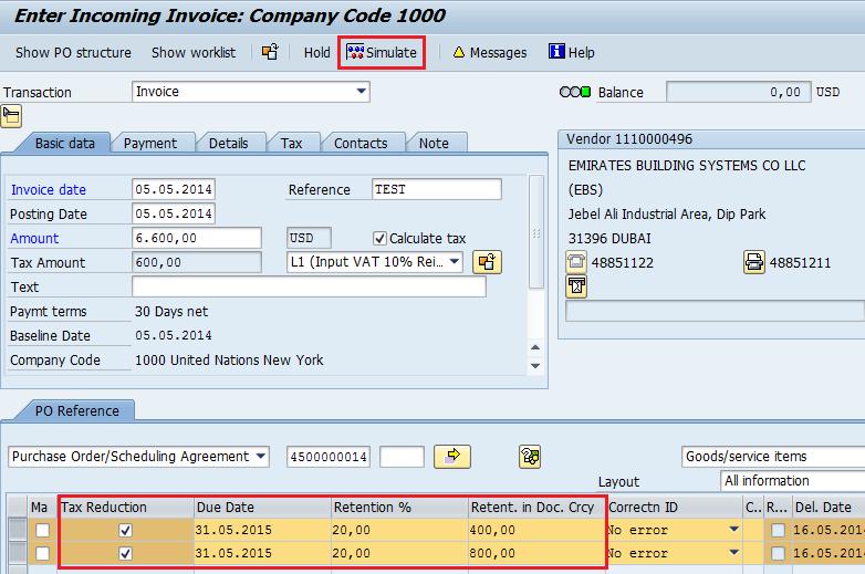 Invoice Process Steps (MIR7) 1 2 Add Header Data Calculate VAT 3 4 5