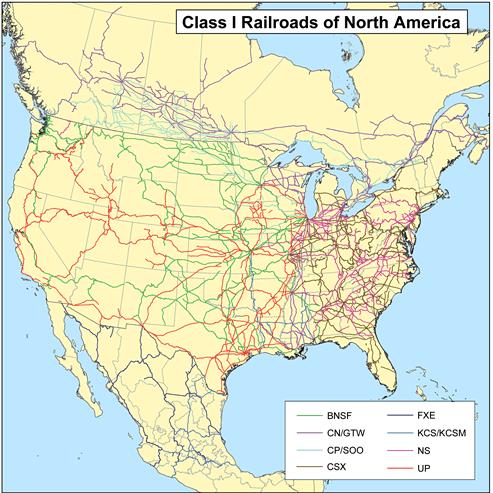 And an expansive rail system US railroads have over 300,000 km of track Serve all major grain