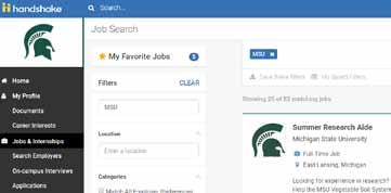 edu and click on Handshake student login Log in using your MSU Net ID and password Set up your profile for personalization Upload your resume to have Handshake fill in some of your profile Fill out