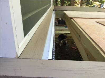 first add two additional joists parallel to the ledger